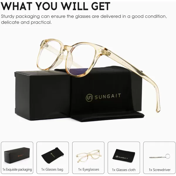 SUNGAIT Spring Hinge Blue Light Blocking Glasses Anti Blue Ray Digital Screen Glasses