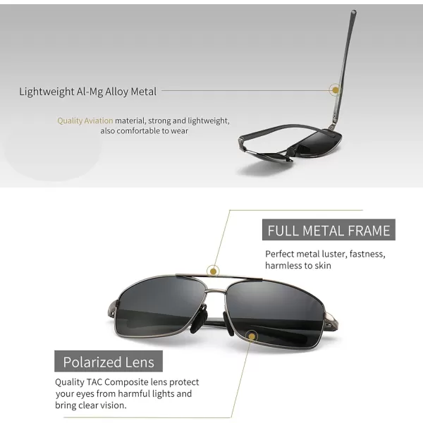 SUNGAIT Vintage Round Sunglasses for Women Men and Ultra Lightweight Rectangular Mens SunglassesMatte BlackGray GunmetalGray
