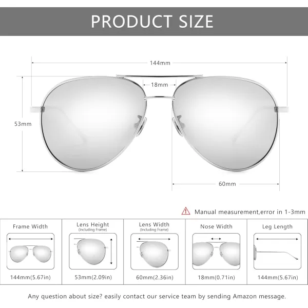 SUNGAIT Womens Lightweight Oversized Aviator Sunglasses  Mirrored Polarized Lens2 Pack Polarized LightgoldPink MirroredsilverSilver Mirrored