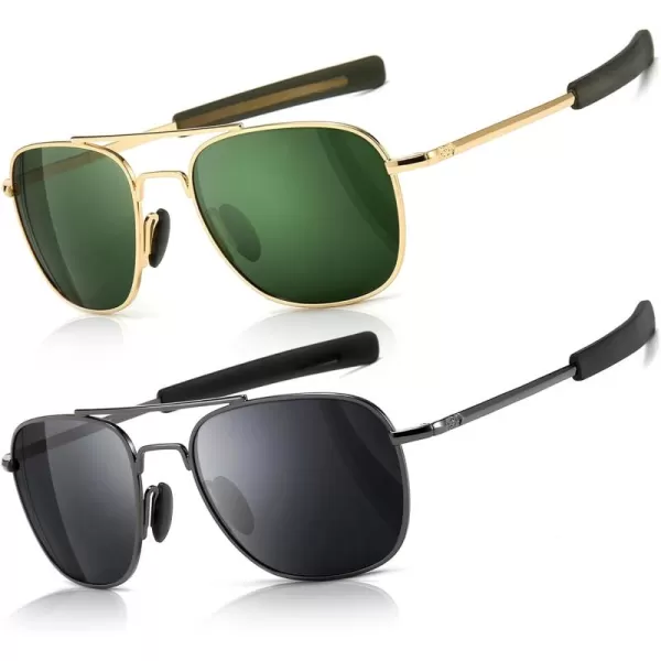 Gold/Dark Green + Gunmetal/Gray
