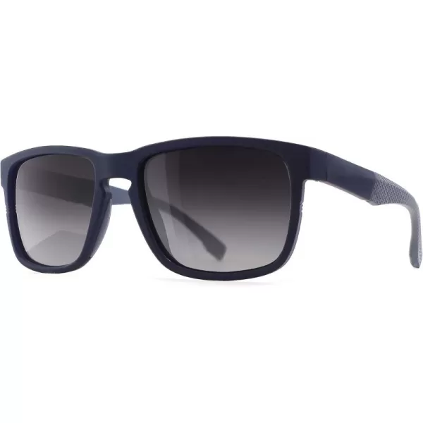 SUNGAIT Unisex Polarized Sunglasses Stylish Sun Glasses with Spring Hinges for Men ampamp WomenBlue Frame Matte FinishGrey Gradient Lens