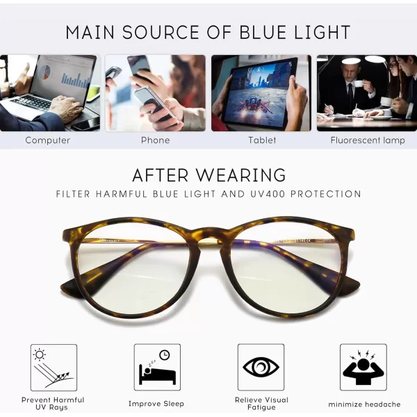 SUNGAIT Fashion Blue Light Blocking Glasses