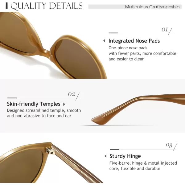 SUNGAIT Retro Round Sunglasses for Women Men Unisex Vintage Trendy Shades  UV400 Protection Classic Designer StyleBrown FrameBrown Lens