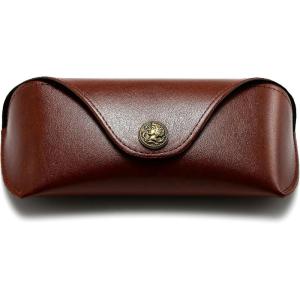 imageSUNGAIT Sunglass Case for Men Women Portable Leather Eyeglasses Case Hard Shell  Slim Case for Multiple SunglassesBrown