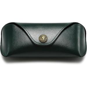 imageSUNGAIT Sunglass Case for Men Women Portable Leather Eyeglasses Case Hard Shell  Slim Case for Multiple SunglassesDark Green