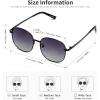 imageSUNGAIT Classic Square Frame Sunglasses for Women Men Trendy UV400 Protection Polarized LightweightBlack Frame Gray Gradient Lens
