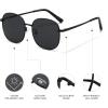 imageSUNGAIT Classic Square Frame Sunglasses for Women Men Trendy UV400 Protection Polarized LightweightBlack Frame Gray Lens