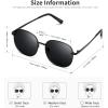 imageSUNGAIT Classic Square Frame Sunglasses for Women Men Trendy UV400 Protection Polarized LightweightBlack Frame Gray Lens