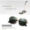 imageSUNGAIT Classic Square Frame Sunglasses for Women Men Trendy UV400 Protection Polarized LightweightGold Tortoise Frame Green Lens