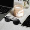 imageSUNGAIT Mens Military Style Polarized Pilot Aviator Sunglasses Bayonet Temples2025 Gunmetal FrameGray Lens