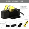 imageSUNGAIT Mens Military Style Polarized Pilot Aviator Sunglasses Bayonet Temples2025 Night Yellow LensGunmetal Frame