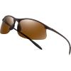 imageSUNGAIT Sport Sunglasses Men Polarized Running Sun Glasses for Men Women Black Mens Sunglasses Shades Fashion UV ProtectionBrown FrameBrown Lens