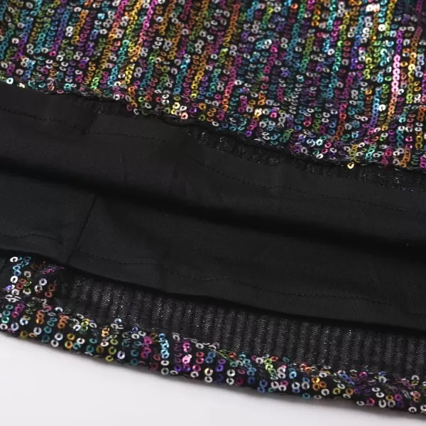 Girls Sequin Dress Halter Neck HandBeaded Tassel Elegant Birthday Wedding Party Maxi DressesBlack Iridescence