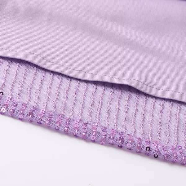 Girls Sequin Dress Halter Neck HandBeaded Tassel Elegant Birthday Wedding Party Maxi DressesPurple