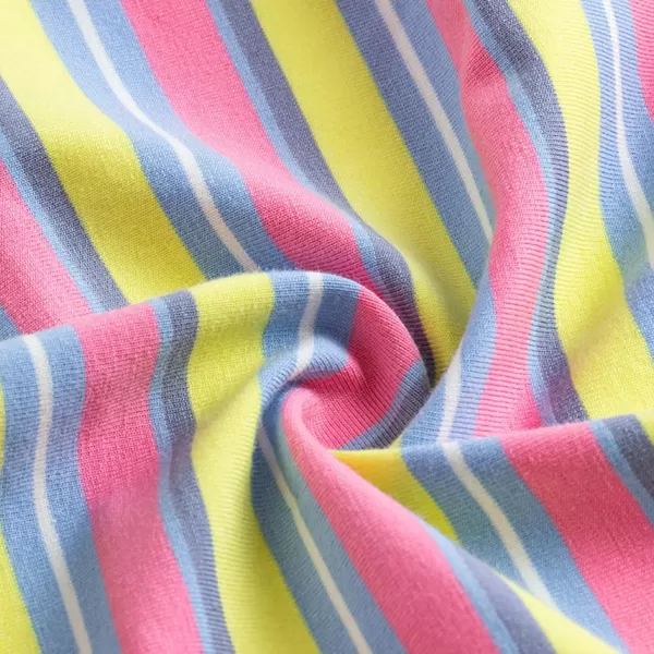 Girls Striped Dress Unicorn Ruffle Sleeveless Casual Dresses SundressGreen rainbow