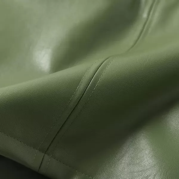 Girls and Toddlers Faux Leather Short SkirtsAll Season Basic SkirtsDark Green