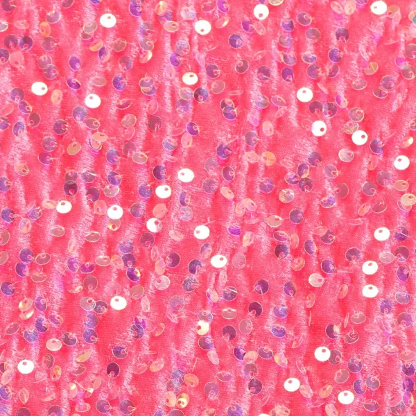 WELAKEN Girls Sequin Dress ALine Sleeveless Sparkly Gown Party Dresses with Faux Fur TrimHot Pink