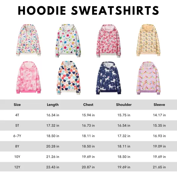 WELAKEN Girls and Toddlers Pullover Printed Hoodie Sweatshirt with Kangaroo PocketStar
