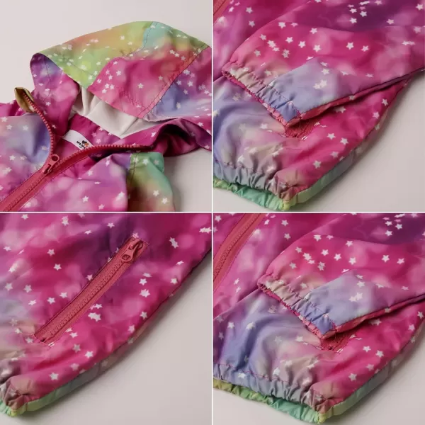 WELAKEN Lightweight Jacket for Girls Kids ampamp Toddler II Girls Print WaterResistant JacketDtiedyestar