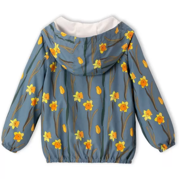 WELAKEN Lightweight Jacket for Girls Kids ampamp Toddler II Girls Print WaterResistant JacketGflower