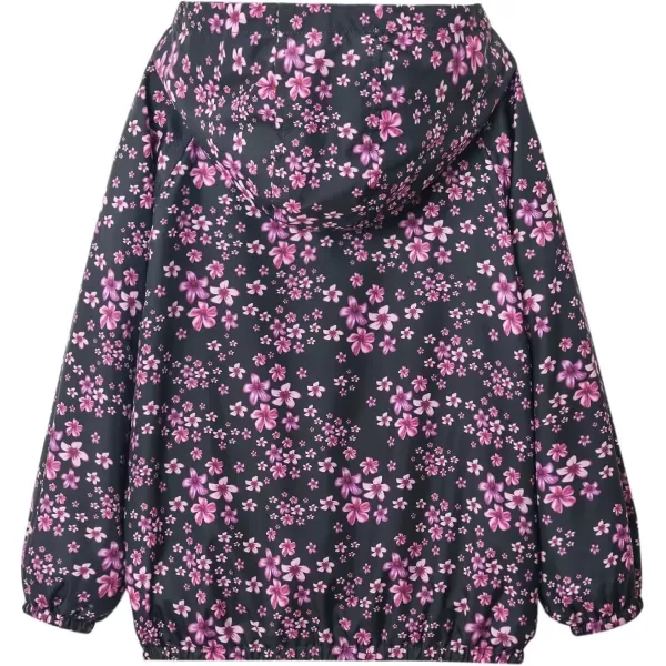 WELAKEN Lightweight Jacket for Girls Kids ampamp Toddler II Girls Print WaterResistant JacketPetals