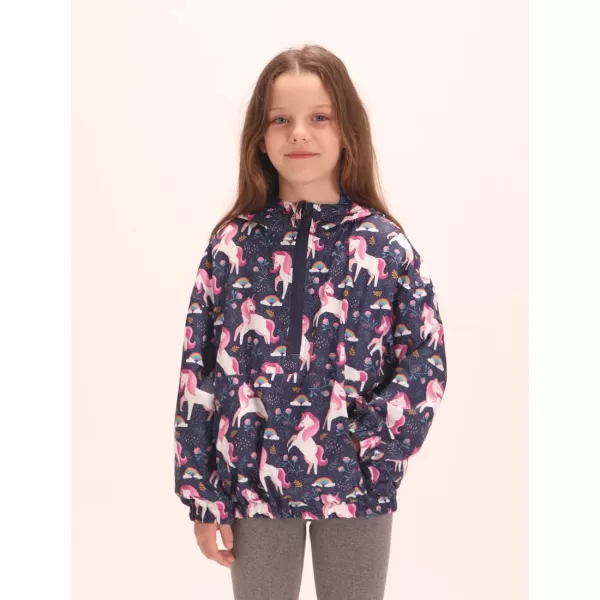 WELAKEN Lightweight Jacket for Girls Kids ampamp Toddler II Girls Print WaterResistant JacketPullover unicorn