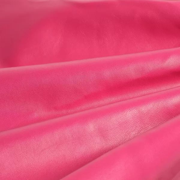 WELAKEN Pu Leather Skirts for Girls Kids ampamp Teen ampamp Toddler ampamp Women Faux Leather Pleated SkirtsDhot Pink layerd