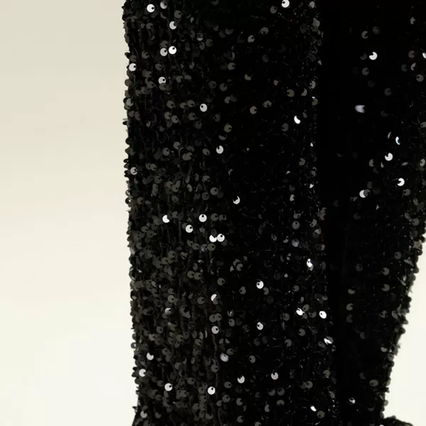 WELAKEN Sequin Casual Pants for Girls with Lining Kids ampamp Little Girls Sparkling TrousersBlack