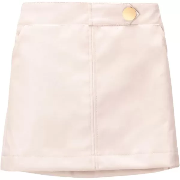 Girls and Toddlers Faux Leather Short SkirtsAll Season Basic SkirtsOffwhite