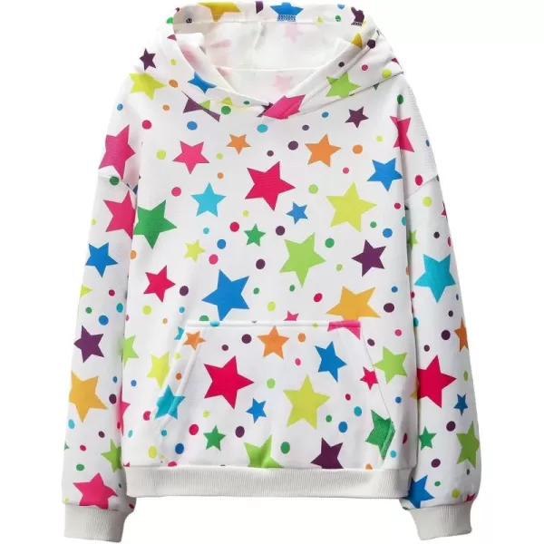 WELAKEN Girls and Toddlers Pullover Printed Hoodie Sweatshirt with Kangaroo PocketStar