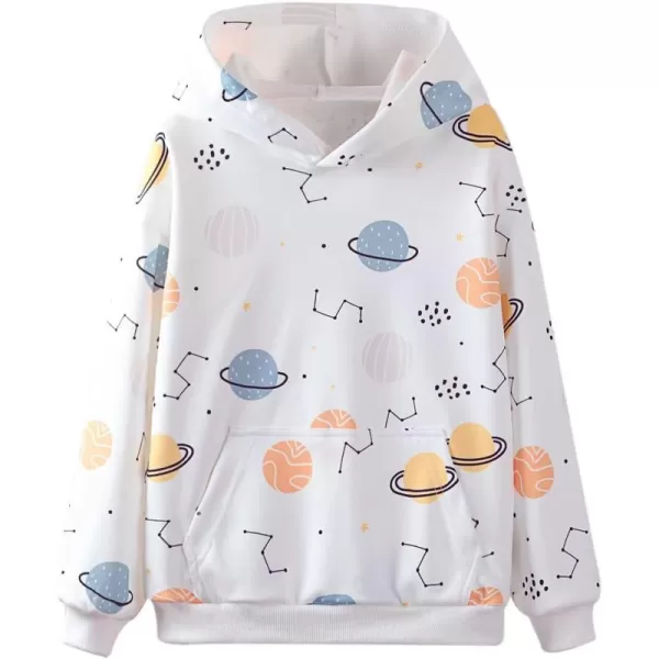 WELAKEN Girls and Toddlers Pullover Printed Hoodie Sweatshirt with Kangaroo PocketUniverse