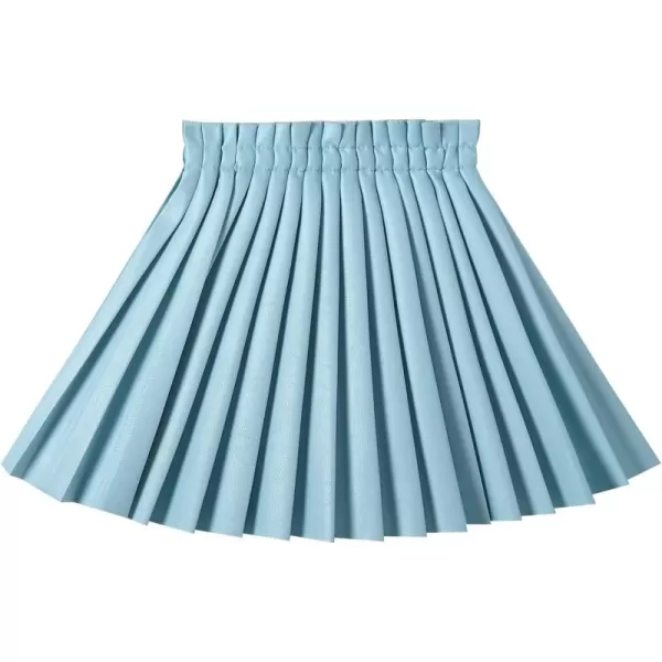 WELAKEN Pu Leather Skirts for Girls Kids ampamp Teen ampamp Toddler ampamp Women Faux Leather Pleated SkirtsPowderblue