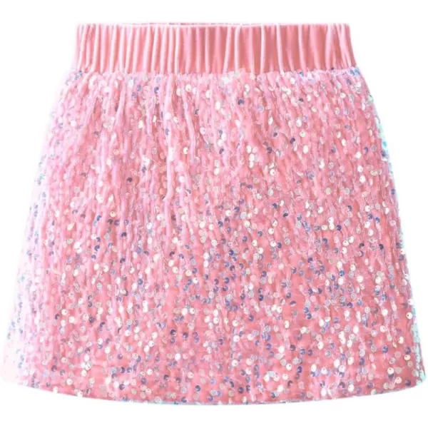 WELAKEN Sparkly Sequin Skirt for Girls Toddler ampamp Kids II Little Girls Elastic Waistband SkirtsPink minipencil