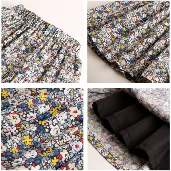 Floral Long Skirt for Girls Toddler ampamp Kids ampamp Teens II Girls ALine Maxi SkirtsBlue