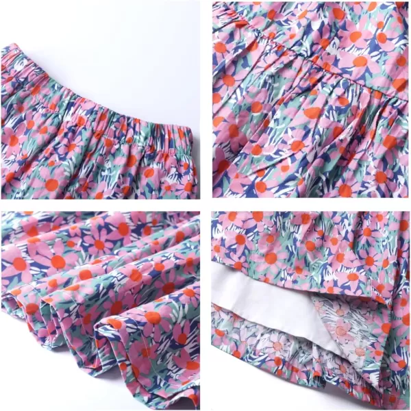Floral Long Skirt for Girls Toddler ampamp Kids ampamp Teens II Girls ALine Maxi SkirtsDaisy blue
