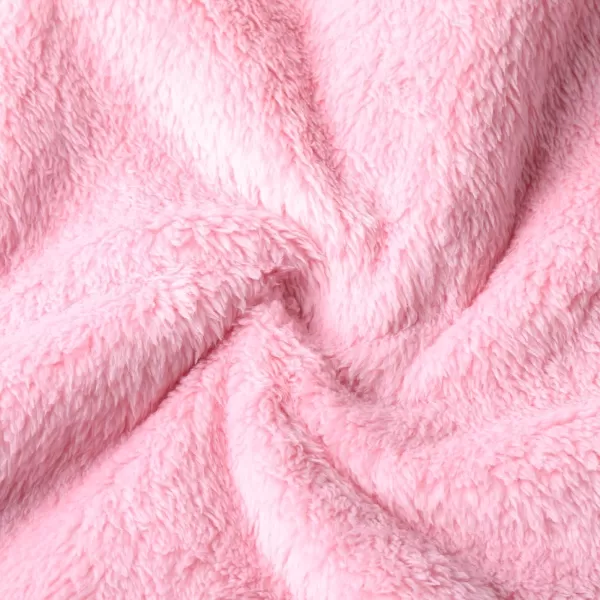 Girls ButtonDetail Fuzzy Sherpa Fleece Hoodie with Unicorn Patch ampamp Sequin Sleeves  Cozy ampamp Warm Kids PulloverPink patchwork