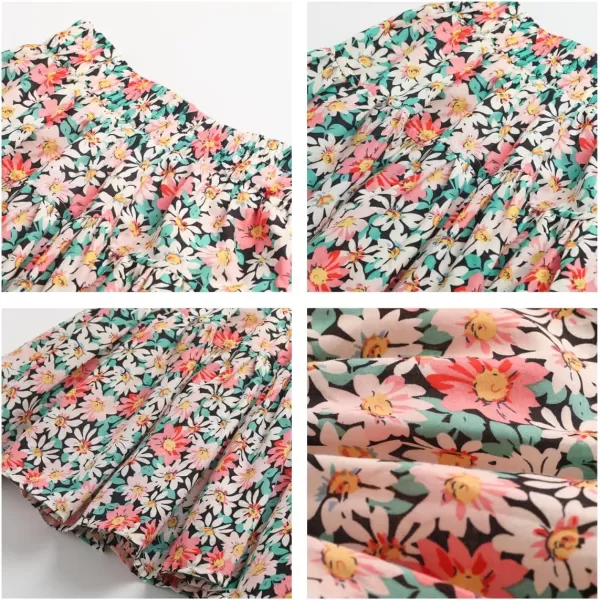 Girls and Toddlers Skirts Floral ampamp Plaid Mini Skirt with Builtin ShortsDaisy