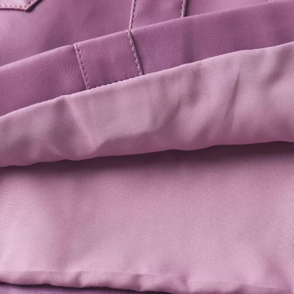 WELAKEN Faux Leather Skirt for Girls Toddler ampamp Kids ampamp Teens II Girls A Line Skirt with Two Front PocketsHeart purple
