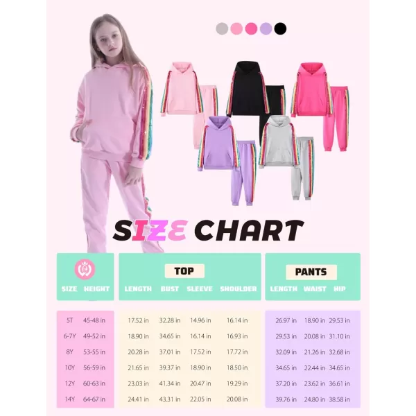 WELAKEN Girls 2 Piece Outfit Rainbow Sequin Striped Sweatshirt ampamp Sweatpants Clothing SetGrey