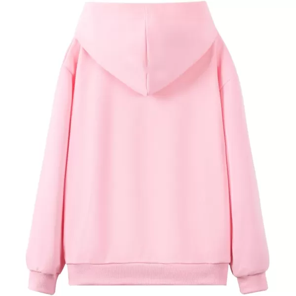 WELAKEN Girls Hoodies Sweatshirts Long Sleeves Pullover TopsAhappy pink