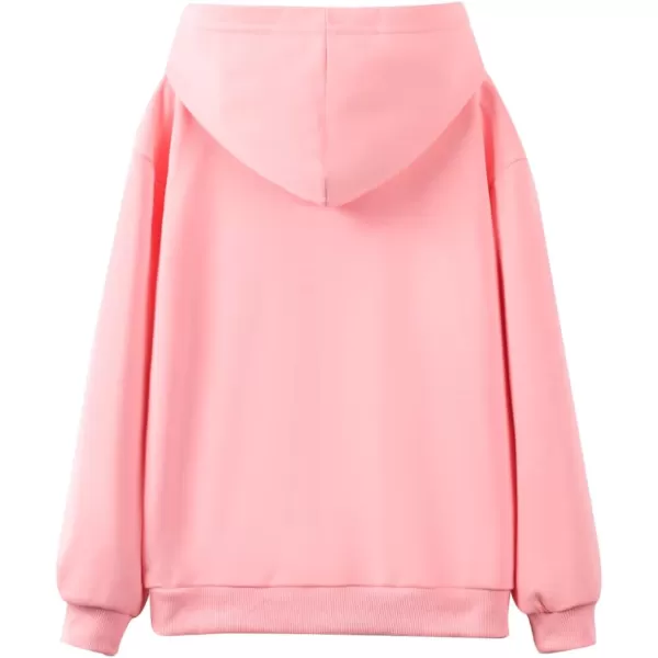 WELAKEN Girls Hoodies Sweatshirts Long Sleeves Pullover TopsAlove pink