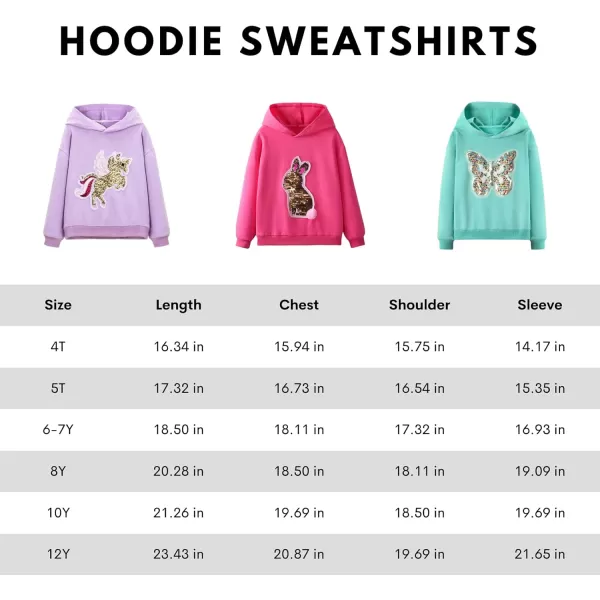 WELAKEN Girls Hoodies Sweatshirts Long Sleeves Pullover TopsGreen butterfly