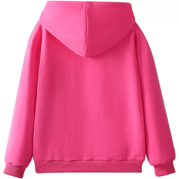 WELAKEN Girls Hoodies Sweatshirts Long Sleeves Pullover TopsHot Pink