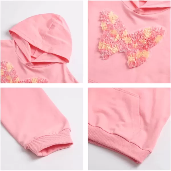 WELAKEN Girls Hoodies Sweatshirts Long Sleeves Pullover TopsPatchbutterfly