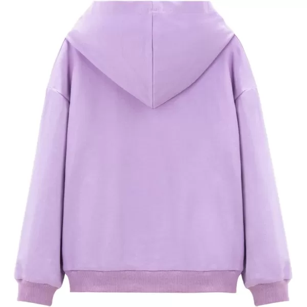 WELAKEN Girls Hoodies Sweatshirts Long Sleeves Pullover TopsUnicorn purple