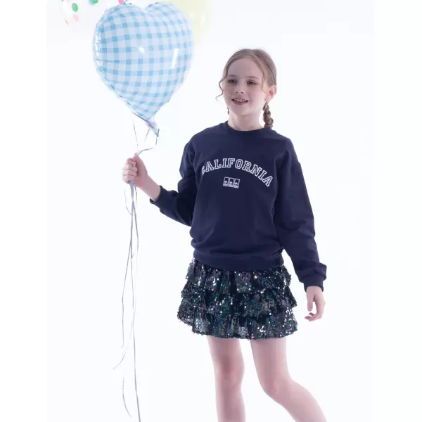 WELAKEN Girls Sweatshirts Long Sleeve Pullover Crewneck Tops ShirtsCalifornia