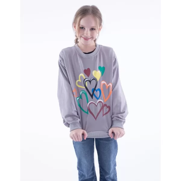 WELAKEN Girls Sweatshirts Long Sleeve Pullover Crewneck Tops ShirtsHeart