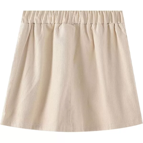 WELAKEN Girls and Toddlers Corduroy Short Mini SkirtAbeige