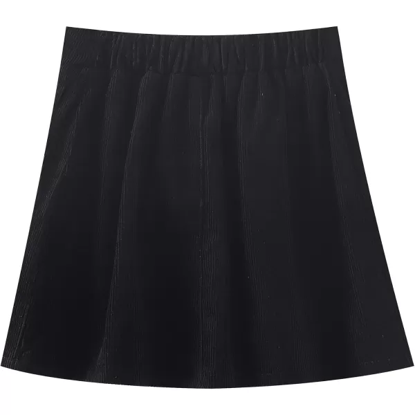 WELAKEN Girls and Toddlers Corduroy Short Mini SkirtAblack