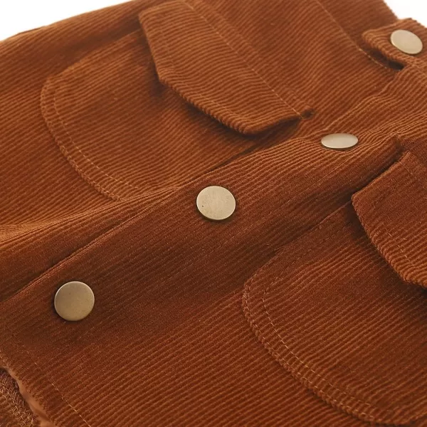 WELAKEN Girls and Toddlers Corduroy Short Mini SkirtAbrown